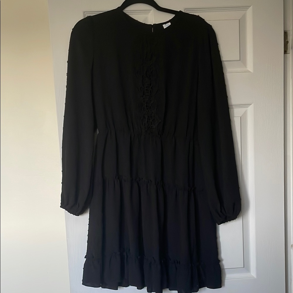 Black Long Sleeve Bishop Sundress